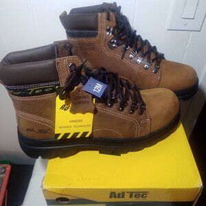 AdTec 1987 Men's 6" Crazy Horse Leather Hiker Boots Soft Toe Work Size 12 M
